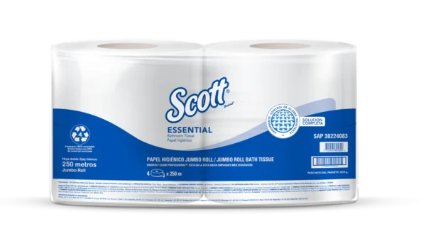 PAPEL HIGIENICO JUMBO INDUSTRIAL SCOTT X 4UND