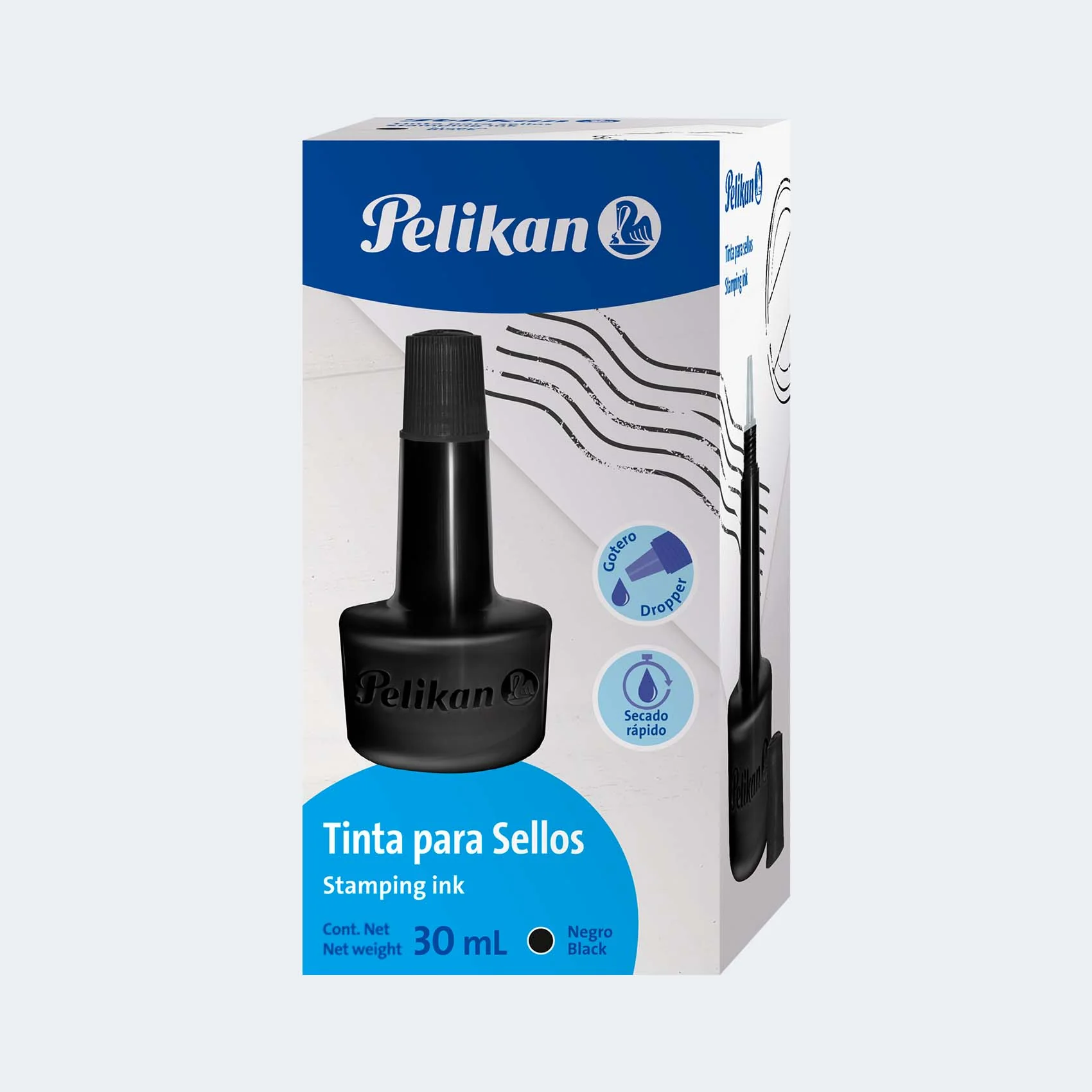 tinta sello negra pelikan