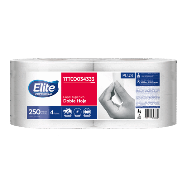PAPEL HIGIENICO JUMBO ELITE 250MTS  X 4UND